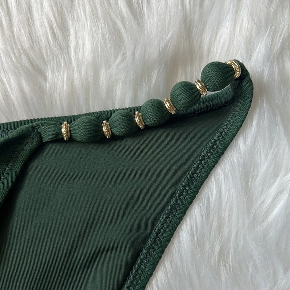Aerie Jacquard Cheeky Bikini Bottoms Green Size Large - Picture 4 of 7